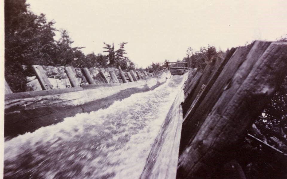 charlton lake log chutes 1940