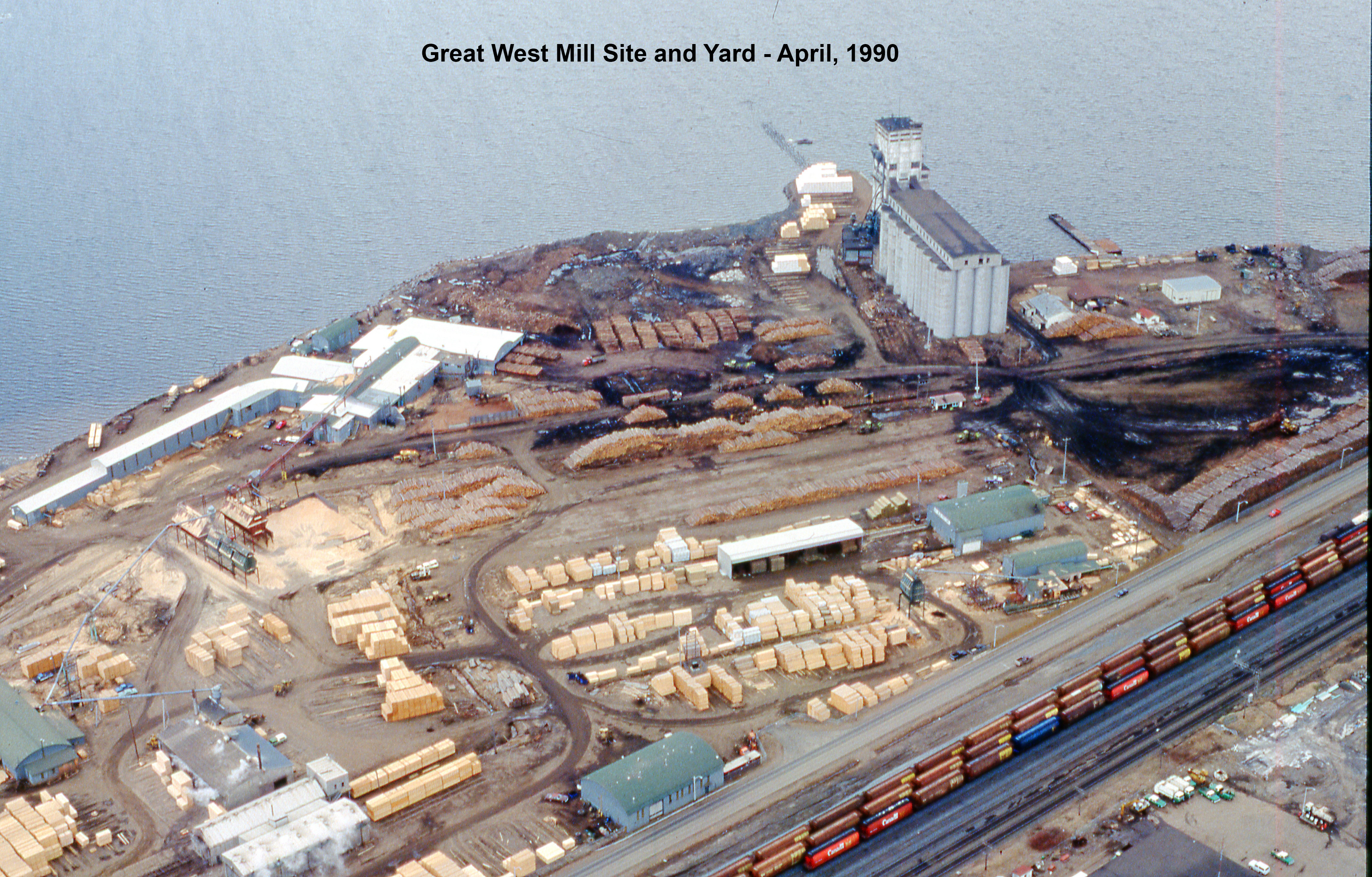 Great West millsite and yard, April 1990  3