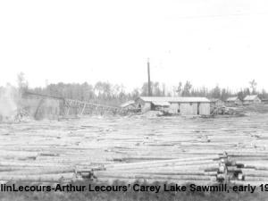 MoulinLecours-Arthur Lecours' Carey Lake sawmill, early 1940s 2