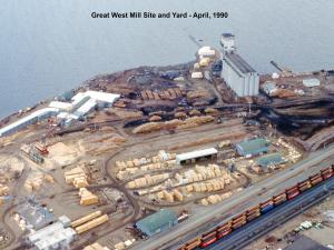 Great West millsite and yard, April 1990  3